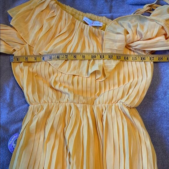 ENDLESS ROSE One Shoulder Yellow Mini Dress.Size S - Picture 16 of 16
